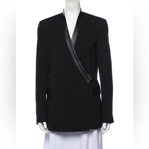 Helmut Lang Blazer with Leather Embellishment - Size 12